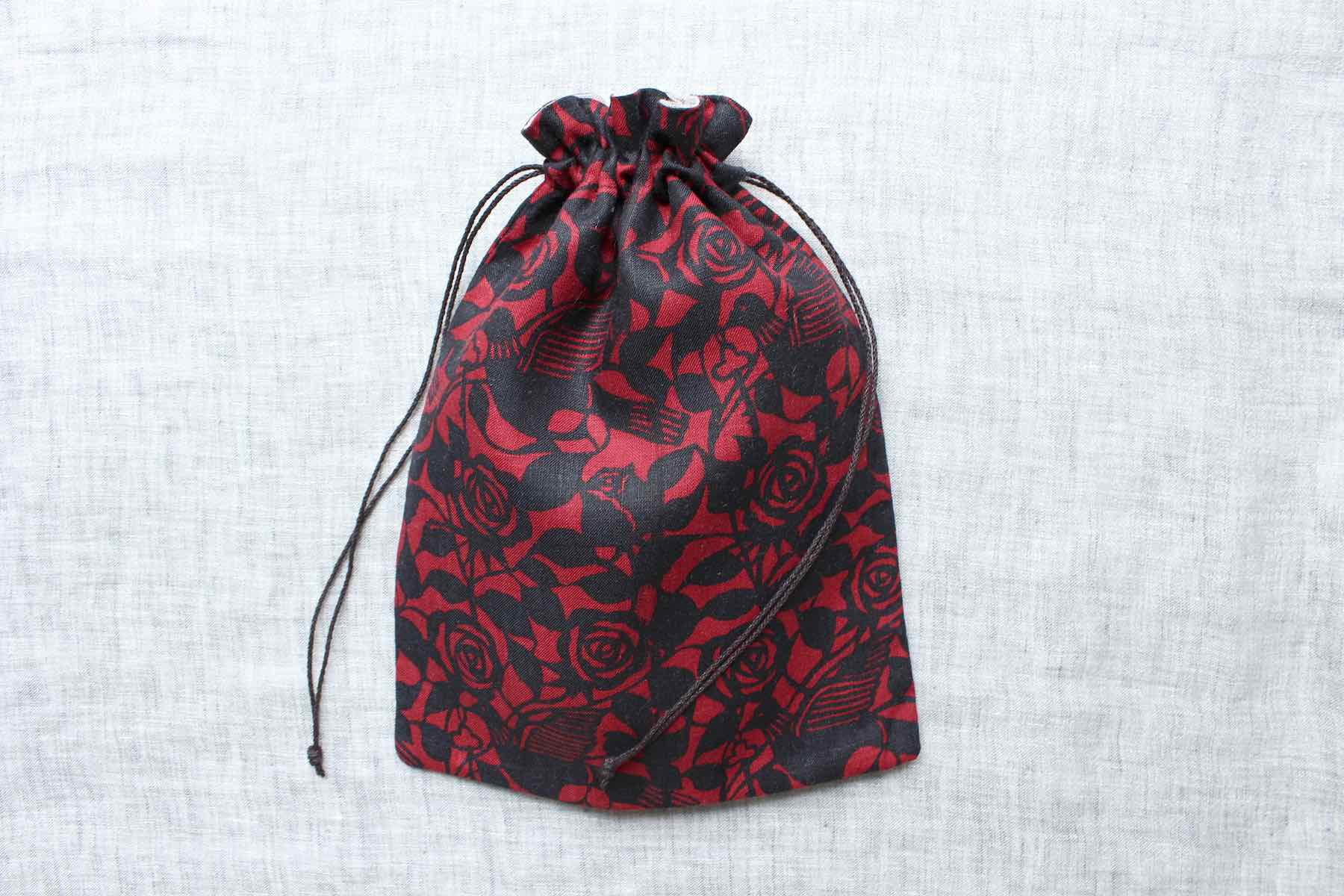 薔薇と鳩でつくる巾着セット